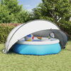 vidaXL Pool Dome Folding Manual Grey and Orange 430 x 430 x 210 cm