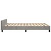 vidaXL Bed Frame without Mattress Light Grey 135x190cm Double Velvet