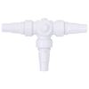 vidaXL Swimming Pool 3-Way Ball Valve White and Black