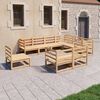 vidaXL 9 Piece Garden Lounge Set Solid Pinewood