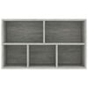 vidaXL Book Cabinet/Sideboard Concrete Grey 50x25x80 cm Engineered Wood
