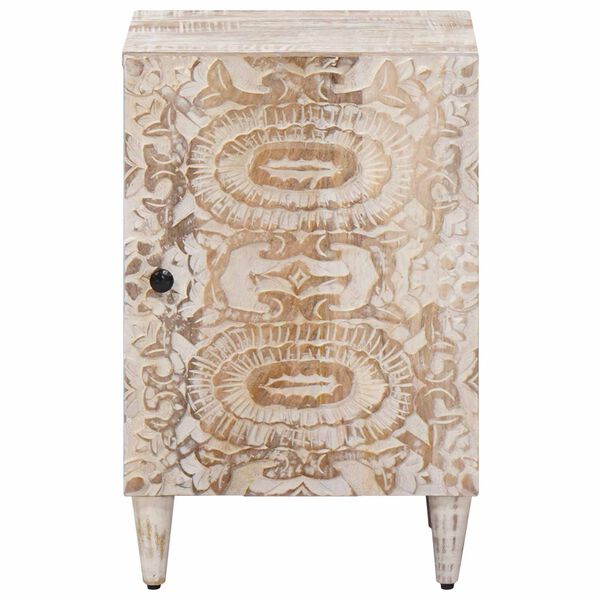 vidaXL Bathroom Cabinet White 38 x 33.5 x 58 cm Solid Mango Wood