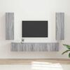 vidaXL TV Cabinet Set Wall-mounted 3 pcs Grey Sonoma Engineered Wood