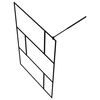 vidaXL Walk-in Shower Wall with Tempered Glass Black 115x195 cm