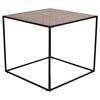 House Nordic Side Table Johanna 50 cm Square Black and Natural