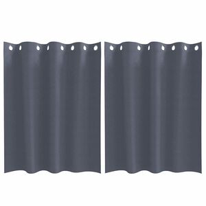 vidaXL Blackout Curtains with Rings 2 pcs Anthracite 140 x 140 cm