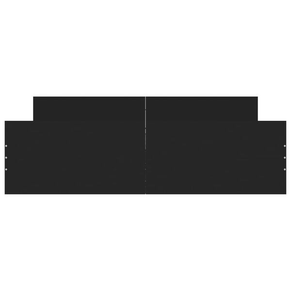 vidaXL Bed Frame without Mattress Black 150x200 cm King Size