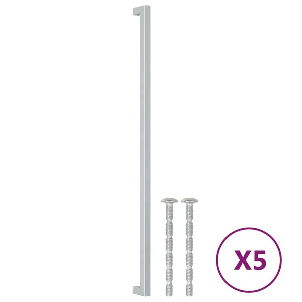 vidaXL Cabinet Handles 5 pcs Silver 480 mm Stainless Steel