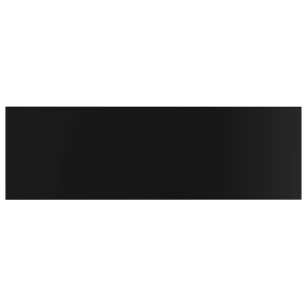 vidaXL Bookshelf Boards 4 pcs High Gloss Black 80x20x1.5 cm Engineered Wood