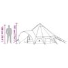 vidaXL Teepee Tent with Roof Grey and Orange 312 x 312 x 197 cm