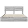 vidaXL Storage Bed Grey Sonoma 200 x 200 cm Engineered Wood