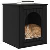 vidaXL Cat House Black 53 x 52 x 62 cm Engineered Wood