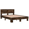 vidaXL Bed Frame without Mattress Smoked Oak 120x200 cm