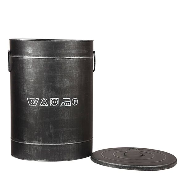LABEL51 Laundry Box 40x40x58 cm L Antique Black