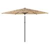 vidaXL Garden Parasol with Steel Pole Brown 288x288x225 cm