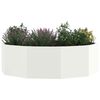 vidaXL Planter White 120 x 120 x 35 cm Steel