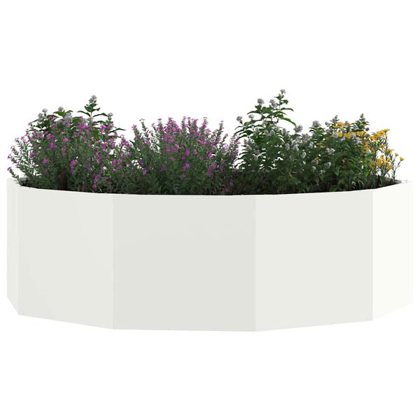 vidaXL Planter White 120 x 120 x 35 cm Steel