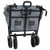 vidaXL Folding Hand Trolley Grey 105 x 56.5 x 116 cm Oxford Cloth