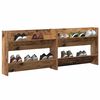 vidaXL Shoe Cabinet 2 pcs Old wood 80 x 18 x 60 cm Engineered Wood