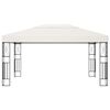 vidaXL Gazebo with LED String Lights 3x4 m Cream Fabric