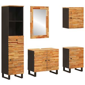 vidaXL Bathroom Sets with Drawer 5 pcs Natural Solid Mango Wood