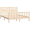 vidaXL Bed Frame without Mattress Solid Wood Pine 150x200 cm King Size King Size