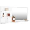 vidaXL Bathroom Mirror High Gloss White 90x10.5x45 cm Engineered Wood