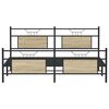 vidaXL Metal Bed Frame without Mattress Sonoma Oak 180x200 cm Super King