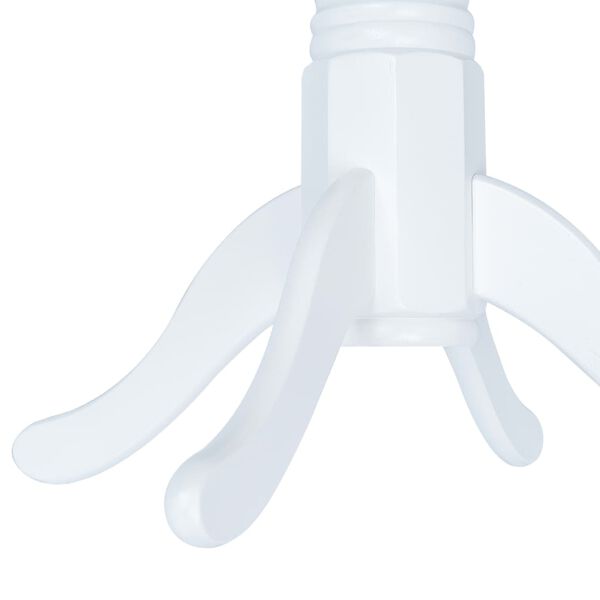 vidaXL Dining Table White 106 cm Solid Rubber Wood