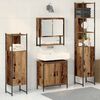 vidaXL Bathroom Furniture Set with Door 4 pcs Brown 33 x 33 x 185.5 cm