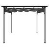 vidaXL Pergola with Retractable Roof Anthracite 3x3 m Steel 180 g/m&sup2;