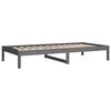 vidaXL Day Bed without Mattress Grey 90x190 cm Single Single Solid Wood Pine