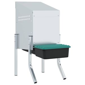 vidaXL Chicken Nesting Box 1 Compartment with Legs Galvanised Steel