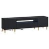 vidaXL LED TV Cabinet ARNHEM 153 x 35 x 43 cm Black Engineered Wood
