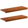vidaXL Window Sills 2 pcs Brown 80 x 25 x 2 cm Solid Oak Wood