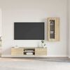 vidaXL TV Cabinet Set with Drawer FLORIN Sonoma Oak Engineered Wood