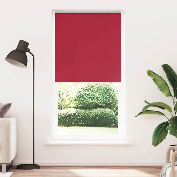 vidaXL Roller Blind Blackout Red 90x230 cm Fabric Width 85.7 cm Polyester