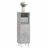 vidaXL Bathroom Cabinet Concrete Grey 30x30x100 cm Engineered Wood