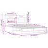 vidaXL Bed Frame without Mattress Sonoma Oak 150x200 cm King Size Engineered Wood