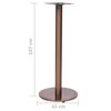 vidaXL Bistro Table Leg Gold Ø45x107 cm Stainless Steel