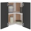 vidaXL Hanging Corner Cabinet Lyon Grey 57x57x60 cm Engineered Wood