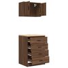 vidaXL Garage Cabinets 2 pcs Brown Oak Engineered Wood