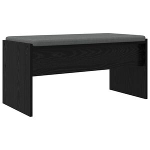 vidaXL Hall Bench with Cushion Black Oak 83 x 38 x 40 cm