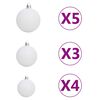 vidaXL Artificial Pre-lit Christmas Tree with Ball Set Green 180 cm PVC