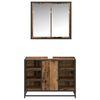 vidaXL Bathroom Furniture Set with Door 2 pcs Old Wood Engineered Wood