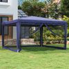 vidaXL Party Tent with 4 Mesh Sidewalls Blue 4x4 m HDPE