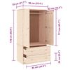 vidaXL Wardrobe ALTA 90x55x170 cm Solid Wood Pine
