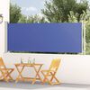 vidaXL Patio Retractable Side Awning 117x600 cm Blue