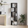 vidaXL Book Cabinet/Room Divider Black Oak 45x24x159 cm Engineered Wood