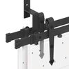 vidaXL Sliding Door Hardware Kit 213,5 cm Steel Black